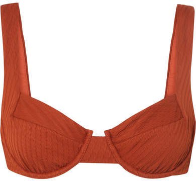 Casanova Textured Underwired Bikini Top - Orange