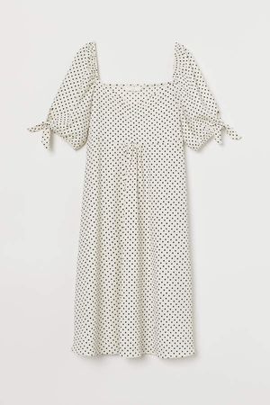 MAMA Dotted Dress - White