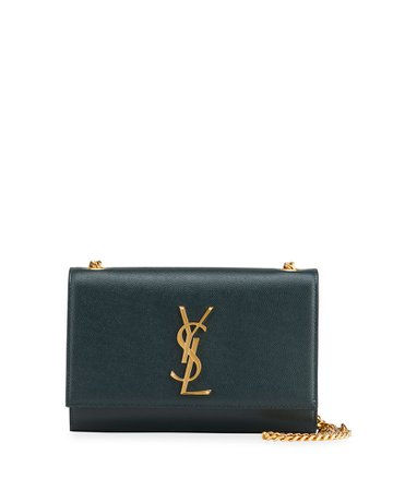 Saint Laurent Kate Small YSL Monogram Grain de Poudre Crossbody Bag on Chain | Neiman Marcus
