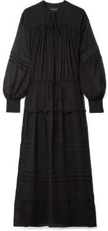 Mathews - Meredith Silk-georgette Maxi Dress - Black