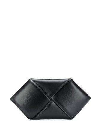 Shop black Bottega Veneta Intrecciato zipped clutch with Express Delivery - Farfetch