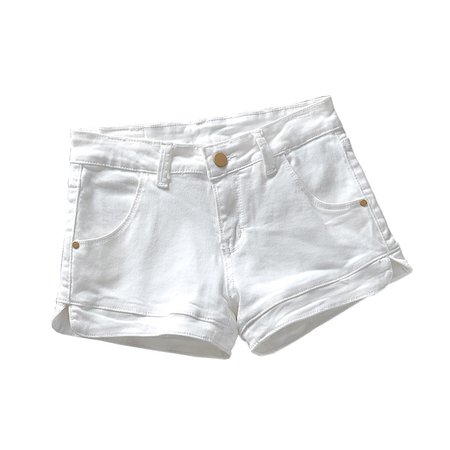 white jean short