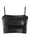 leather crop top - Google Search