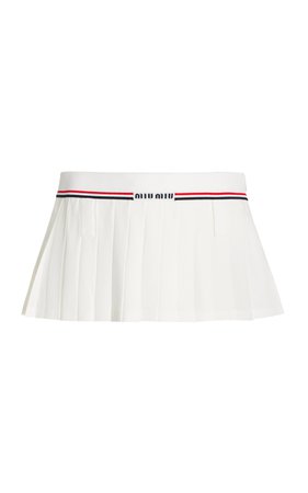 Pleated Sable Mini Skirt By Miu Miu | Moda Operandi