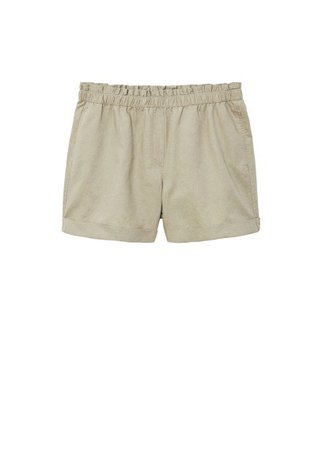 Violeta BY MANGO Cotton linen-blend shorts