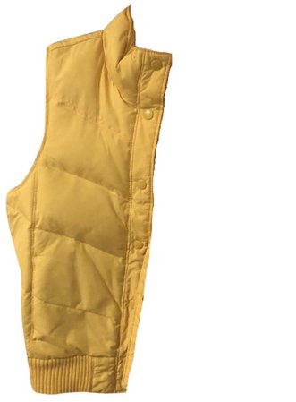 yellow puffer vest jacket