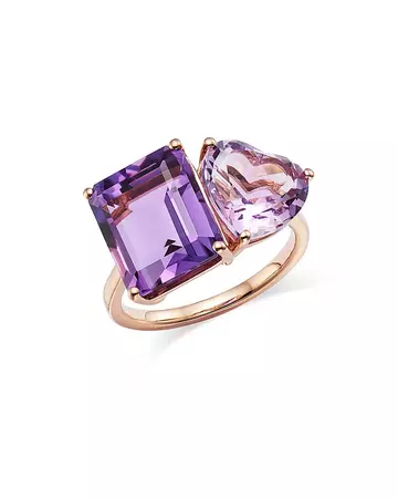 Bloomingdale's Amethyst & Pink Amethyst Ring in 14K Rose Gold - 100% Exclusive | Bloomingdale's