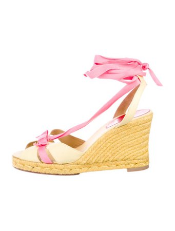 Christian Louboutin Wedge Espadrille Sandals - Shoes - CHT123773 | The RealReal