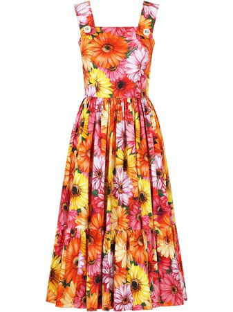 Dolce & Gabbana floral-print flared dress