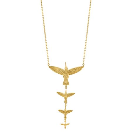Necklace Four Hummingbirds | Sophie Simone Designs | Wolf & Badger