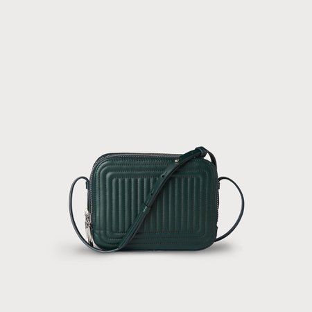 Mariel Green Leather Shoulder Bag | Handbags | L.K.Bennett