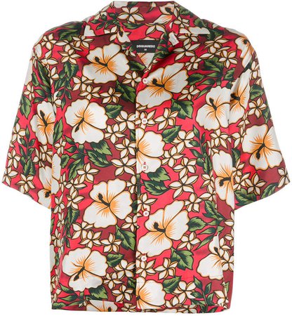 Hawaiian floral-print shirt