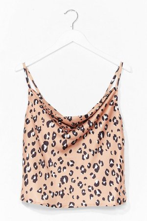 Lemme Cowl Back To You Leopard Top | Nasty Gal