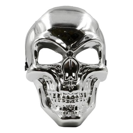 Silver skull mask
