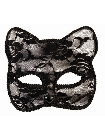 Costume Supercenter Black Cat Lace Mask