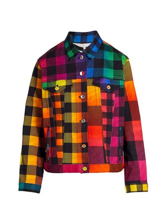 BruceGlen Rainbow Gingham Jacket