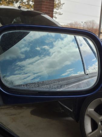 sky awesome car 🚗 mirror 🪞 cloud ☁️  💙