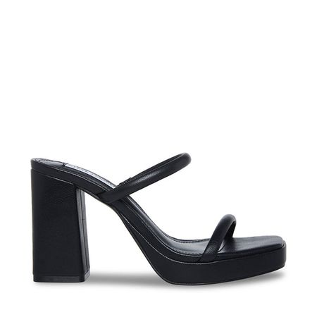 POLLY Black Platform Heel Slide Sandal | Women's Heels – Steve Madden