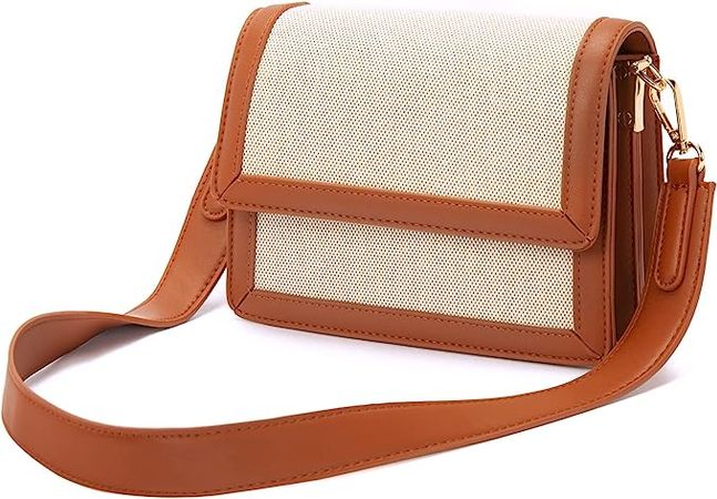 Amazon.com: Telena Crossbody Bags for Women Vegan Leather Handbag Purse with Adjustable Strap Reddish Brown : Clothing, Shoes & Jewelry