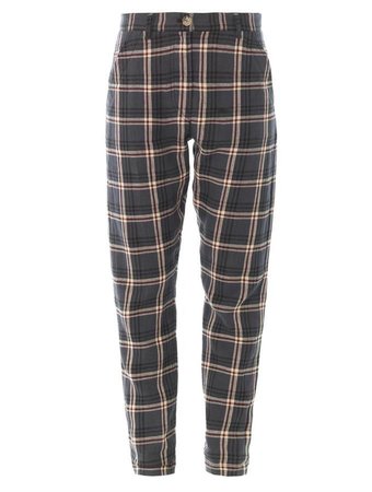 Isabel Marant Toile Umber Flannel Check Boyfriend Trousers