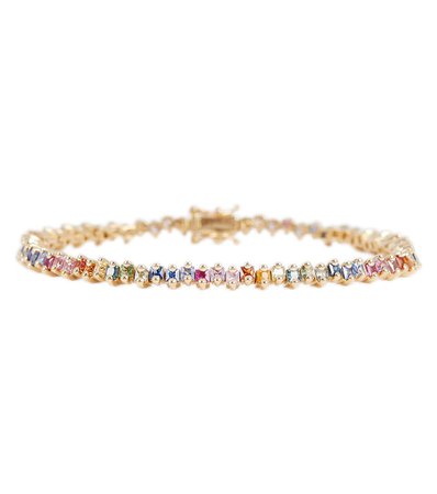 Suzanne Kalan - 18kt gold tennis bracelet with sapphires | Mytheresa