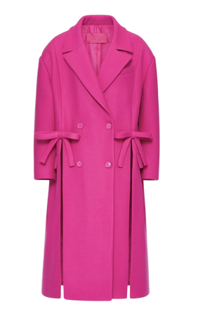 pink Valentino coat bow