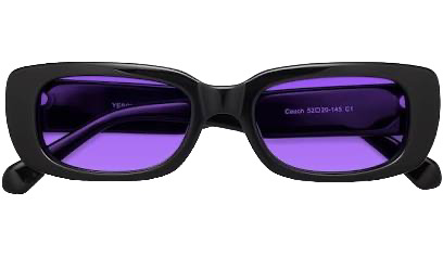 purple square glasses