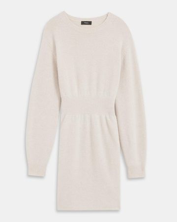 Felted Wool-Cashmere Ribbed Waist Dress | Theory