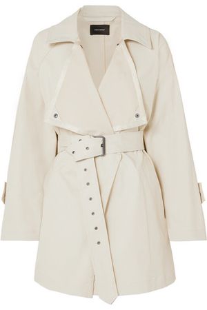 Isabel Marant | Jamelo belted cotton-blend gabardine trench coat | NET-A-PORTER.COM