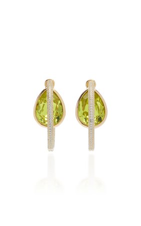 Exclusive Convertible Rhodium-Plated Crystal Hoop Earrings By Mounser | Moda Operandi