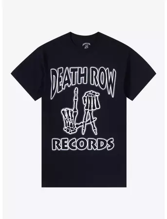 Death Row Records LA Skeleton Hands T-Shirt - ootheday.