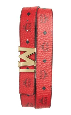 MCM Red w/ Gold Buckle