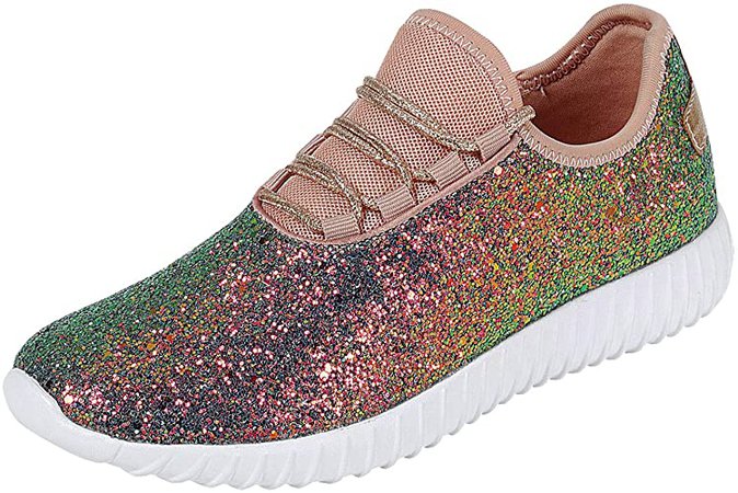 Multi Glitter Athletic Shoes