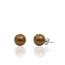 brown pearl earrings - Google Search
