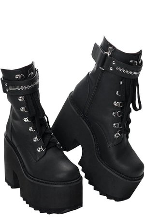 platform black boots