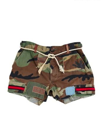like ooh ahh camo shorts with red accents