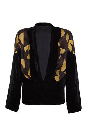 1930s Black Velvet and Lame Jacket Size Medium | Etsy