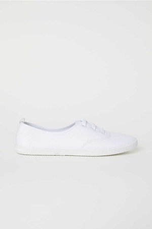 Cotton Shoes - White - Ladies | H&M