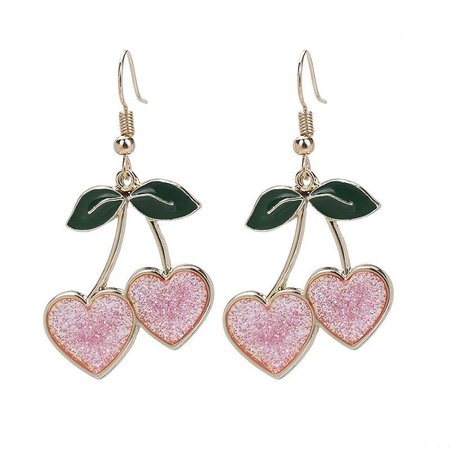 pink cherry earrings - Google Search