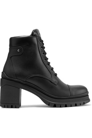 Prada | 55 leather ankle boots | NET-A-PORTER.COM
