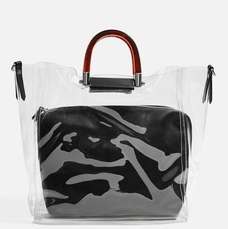 topshop sallie transparent shopper bag
