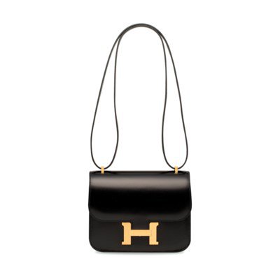 A BLACK CALF BOX LEATHER MINI CONSTANCE 18 WITH GOLD HARDWARE | HERMÈS, 2018 | 21st Century, bags | Christie's