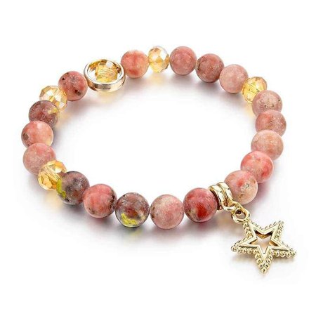 gem soft cute pastel star bead bracelet