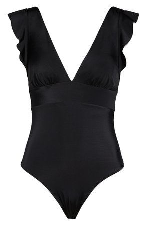 Chelsea28 Flounce One-Piece Swimsuit | black