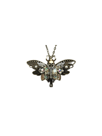 art nouveau gothic moth necklaces jewelry