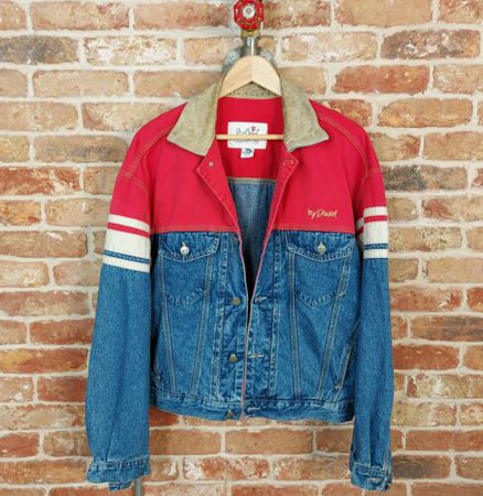 *DIESEL SPORT* Only the Brave Denim Leather Vintage 90s Y2K Jacket Italy Made L | eBay
