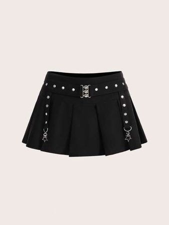 SHEIN ICON Solid Mini Skirt | SHEIN USA