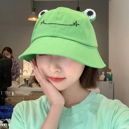 Frog Hat Frog Sun Hat Kawaii Frog Bucket Hat Perfect | Etsy