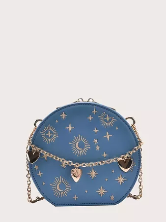 Heart Decor Star Embroidery Crossbody Bag | SHEIN USA