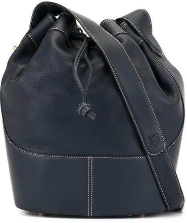 Pre-Owned contrast stitch bucket bag